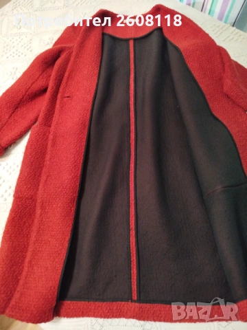 Червено палто ZARA Trafaluc –  размер L - XL, снимка 8 - Палта, манта - 53616015