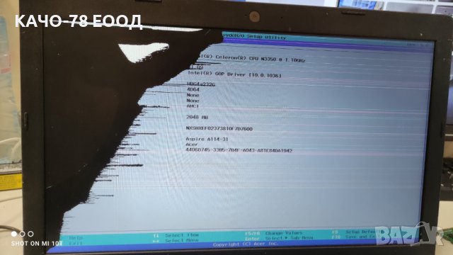 Лаптоп Acer Aspire 1 A114-31, снимка 2 - Части за лаптопи - 41714719