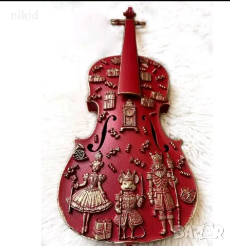 Лешникотрошачката герои голям Коледен часовник подарък силиконов молд форма фондан шоколад музикални, снимка 6 - Форми - 48251234