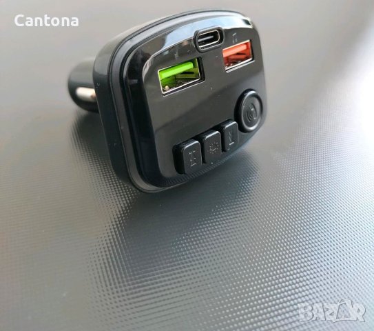 M9 CAR Bluetooth FM трансмитер - 3.1 А,волтметър, 7 LED светлини, 2xUSB + TYPE C 