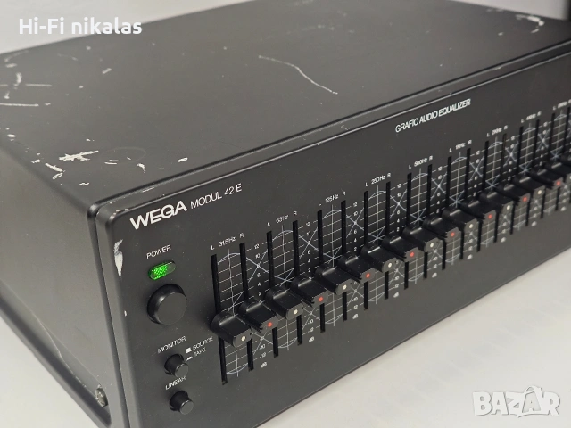 ретро EQ Hi-Fi графичен стерео еквалайзер WEGA MODUL 42 E, снимка 4 - Еквалайзери - 53811213