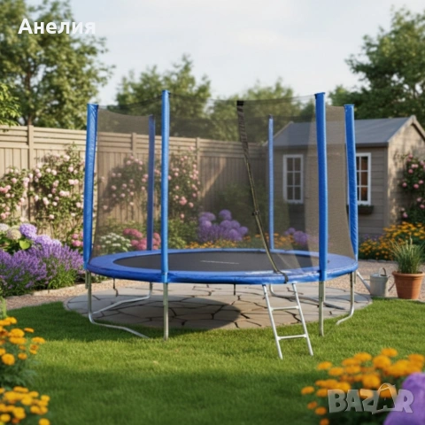 Батут с външна мрежа Jump 10ft - безопасно забавление и тренировка, снимка 4 - Други игри - 53573563