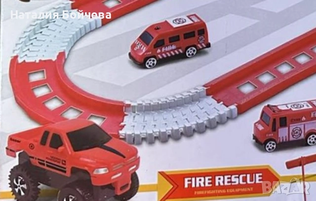 Противопожарна писта – геройски приключения за малки спасители, снимка 2 - Коли, камиони, мотори, писти - 53385631