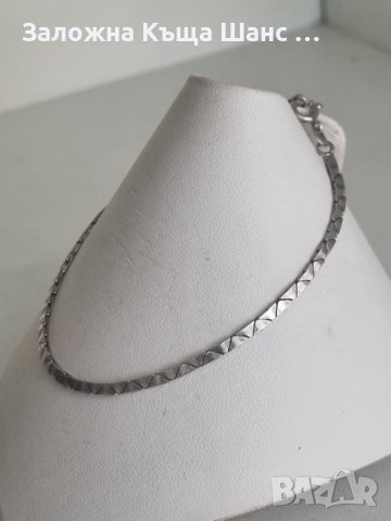 Дамска сребърна гривна , снимка 2 - Гривни - 41834173