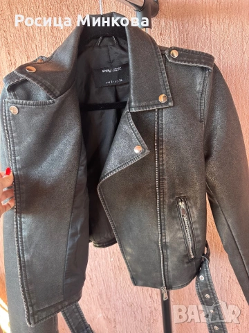 Дамско кожено яке Sinsay, снимка 4 - Якета - 53778521