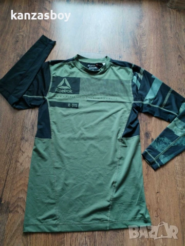 Reebok ONE Series ACTIVChill LS Compression - мъжка фитнес блуза Л, снимка 7 - Блузи - 53564807