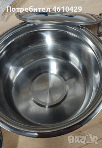 Комплект купи с капак в различни размери от неръждаема стомана - 3 бр., снимка 4 - Други - 53422738