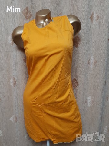 М Рокля с две лица в жълто с цветя и в оранжево &, снимка 5 - Рокли - 41303540