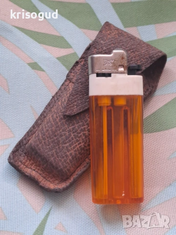 Ретро колекционерска запалка + кожен калъф произведена в Япония