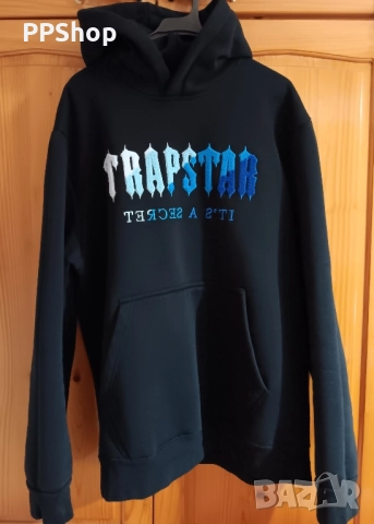 Мъжки стилен суитшърт ватиран XL размер с качулка