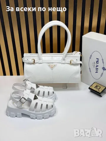 Prada Дамски Сандали Прада - Бели Или Черни Код SEM-243