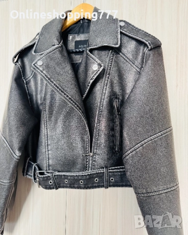 Дамско кожено яке, снимка 2 - Якета - 52835428