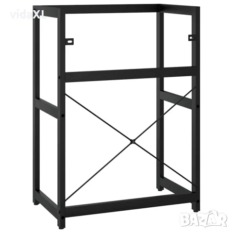 vidaXL Рамка за мивка за баня, черна, 59x38x83 см, желязо, снимка 6 - Мивки - 56147077