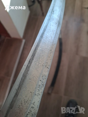 Рядка Антична Сикхска Сабя (Талвар) от XIX век – с Гравюри и Надписи на Гурмукхи, снимка 4 - Колекции - 53785950