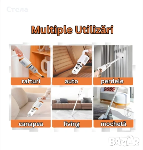 Безжична вертикална преносима прахосмукачка, снимка 4 - Прахосмукачки - 53837538