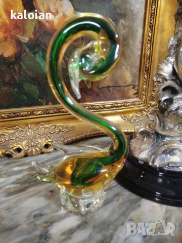 Murano, великолепието на авторското стъкло. Пепелник гондола 60лв, бонбониера 80. Лебеда 45. Размери, снимка 4 - Декорация за дома - 48374788