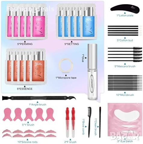 Нов комплект за домашно повдигане на мигли Полутрайно извиване Красота, снимка 6 - Други - 40647737