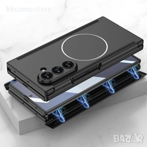 GKK магнитен калъф с протектор и двойна магнитна панта за Samsung Galaxy Z TriFold 5G, снимка 7 - Калъфи, кейсове - 53451256