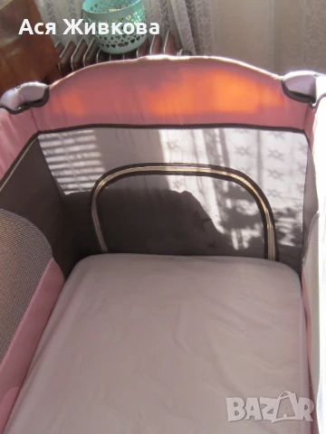 Детско легло - кошарка за спане и игра MONI Sleepy с матрак, снимка 3 - Бебешки легла и матраци - 50772293