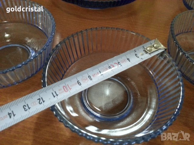 Ретро стъклени купички и купа фруктиера , снимка 4 - Антикварни и старинни предмети - 42135937