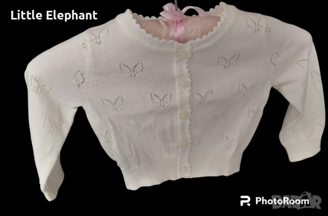 Бяло болеро за 12-18 мес мом,цветенце,колекция"Flowers",Англия/ново