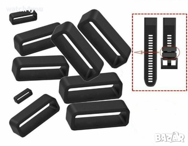 НОВА ГАЙКА/ХАЛКА ЗА КАИШКА НА СМАРТ ЧАСОВНИК.ГАЙКИ ХАЛКИ ЗА КАИШКИ.SMART WATCH. СИЛИКОНОВИ ДЪРЖАЧИ , снимка 3 - Смарт часовници - 42492109