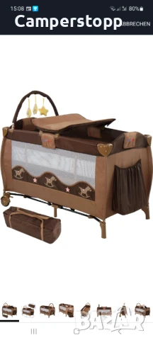 Kinderreisebett, 126/66/82cm, bis 15 kg belastbar, faltbar