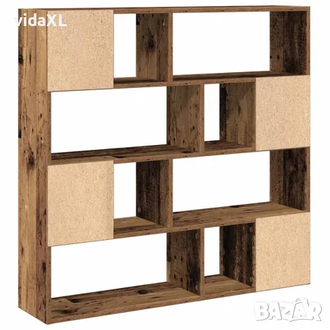 vidaXL Шкаф за книги/разделител на стаи Старо дърво 105x24x102 cm, снимка 6 - Паравани - 56148258