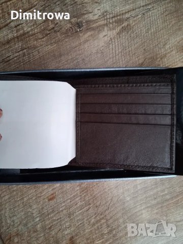 Мъжки портфейл естествена кожа кафяв цвят, снимка 5 - Портфейли, портмонета - 48545779