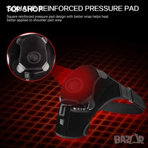 Нова нагревателна подложка за рамо мускулен компресионен ръкав болка, снимка 7 - Тримери - 49321282