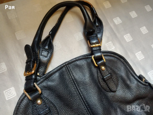 Кожена дамска голяма чанта в цвят черен Cristhelen B, снимка 3 - Чанти - 50665342
