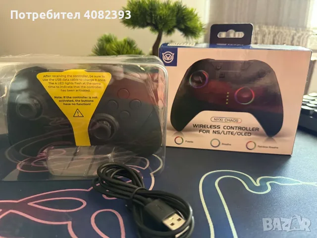 Нов NYXI Chaos безжичен контролер за Nintendo Switch / Lite / OLED – RGB, Turbo, макроси, снимка 2 - Джойстици и геймпадове - 56183167