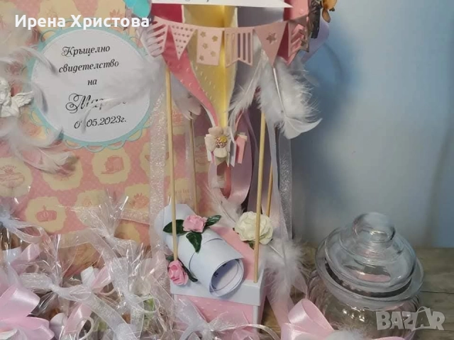 Комплект за кръщене, снимка 2 - Декорация - 52861327