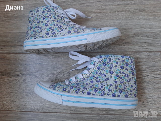 Нежни пролетно-летни флорални кецове, номер 36 (стелка 21,5 см), снимка 3 - Детски маратонки - 36233692