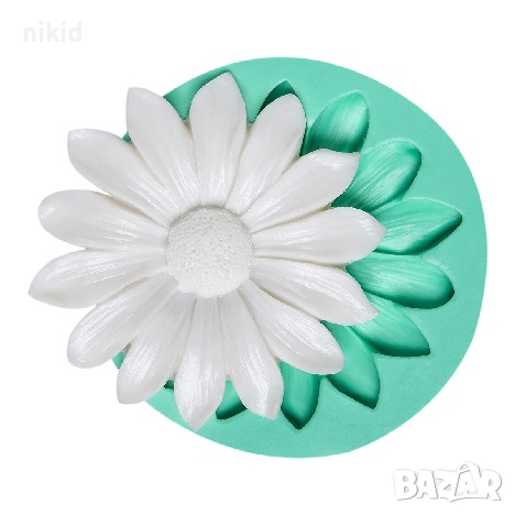 Голямо цвете Лайка силиконов молд форма фондан шоколад гипс декор, снимка 2 - Форми - 44674255