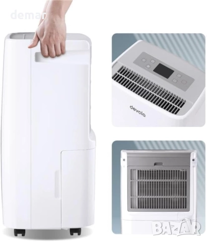 Devola 12 л/ден обезвлажнител и HEPA H13 пречиствател на въздух,DVH12L, снимка 2 - Влагоабсорбатори и влагоуловители - 52404484