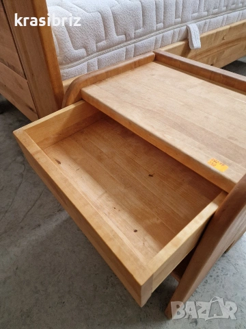 Масивно Легло с Нощно шкафче-внос от Германия!, снимка 6 - Спални и легла - 53506805