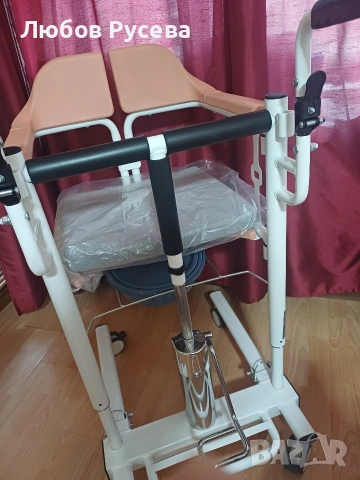 Инвалиден хидравличен стол за баня и тоалетна , снимка 2 - Инвалидни колички - 53110340
