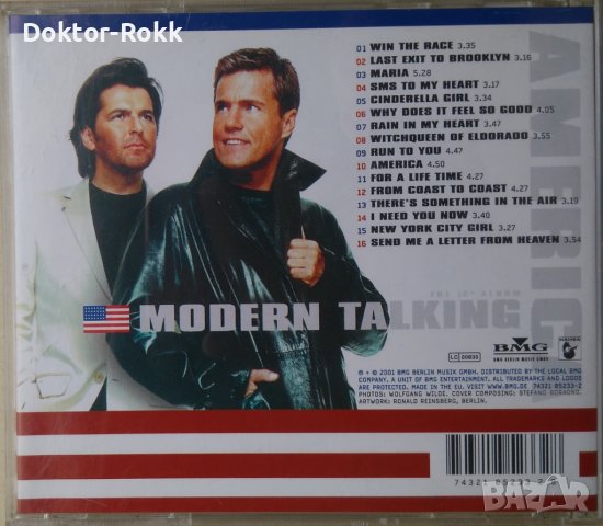 Modern Talking - America - The 10th Album [2001] CD, снимка 2 - CD дискове - 44279819