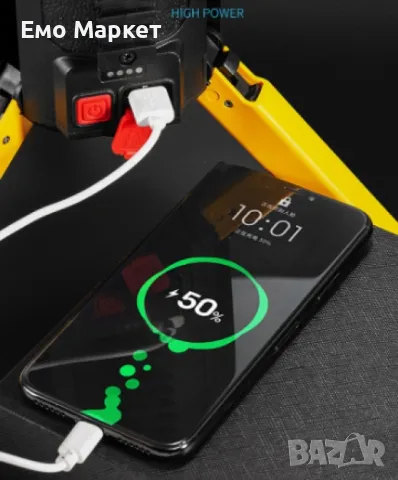 Мултифункционален LED преносим фенер 3200LM 4500mAh W5165-1, снимка 2 - Къмпинг осветление - 49263562