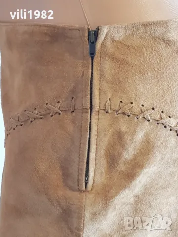 Дамска асиметрична кожена пола EDC by Esprit Естествена кожа, снимка 4 - Поли - 49759230