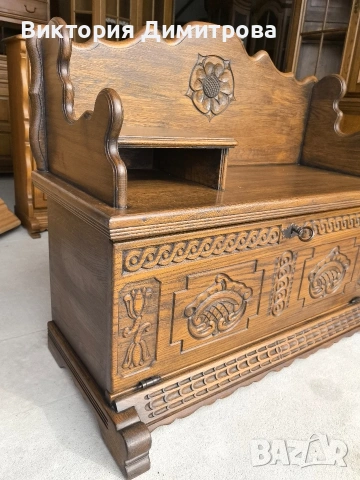 Антична пейка - шкаф за обувки, снимка 13 - Шкафове - 53612252