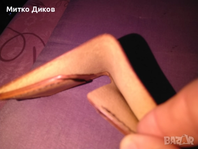 Ватев марково дебела кожа естествена кожа калъвче 102х75мм, снимка 5 - Портфейли, портмонета - 52905522