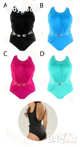 -18%! Цял бански костюм,с тюл-4 цвята.Модел 733., снимка 3 - Бански костюми - 49976627