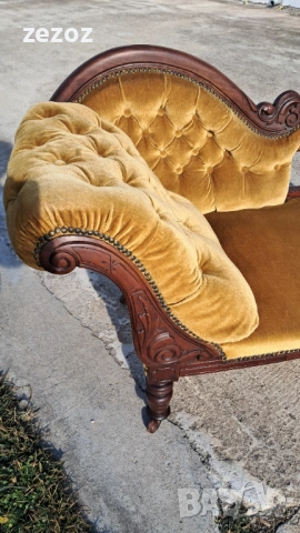 Диван лежанка антикварен, снимка 3 - Дивани и мека мебел - 53282372
