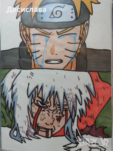Рисунка аниме Наруто и Джирая Naruto anime, снимка 1 - Картини - 41842415