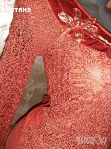 Сет от джинсова пола и блузка от плетиво, снимка 5 - Комплекти - 35842202