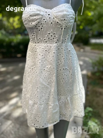 🤍Бяла дантелена рокличка  , снимка 3 - Рокли - 51153025