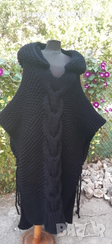 ръчно изплетено пончо , снимка 5 - Жилетки - 51855333