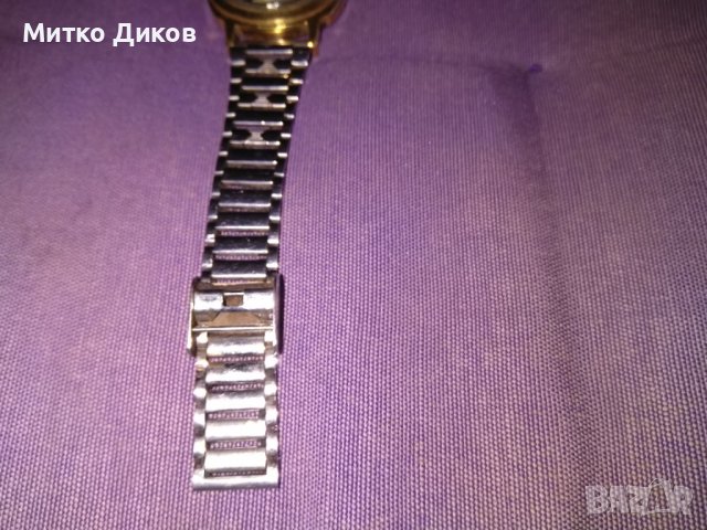 Часовник Slava Слава СССР златно покритие 10 Au 25 jewels камъка датник от соца автоматичен работи, снимка 3 - Мъжки - 39921060